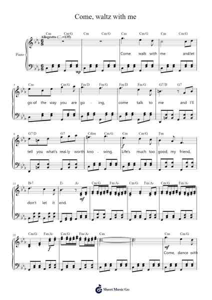 Come, Waltz with Me Sheet Music by Demis Roussos-Arr.Woolfwoolf Hartesopp