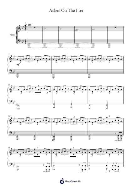 Ashes On The Fire Sheet Music by Yaleniah-Arr.Lytckey Comnel