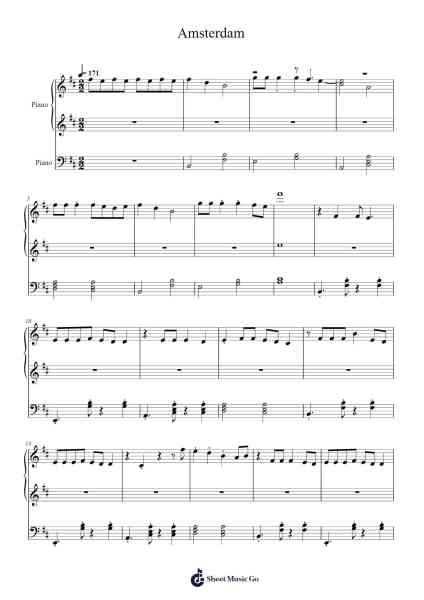 Amsterdam Sheet Music by Friedrich Ferdinand Flemming-Arr.Clepert