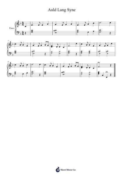 Auld Lang Syne Sheet Music by undefined-Arr.Harruth