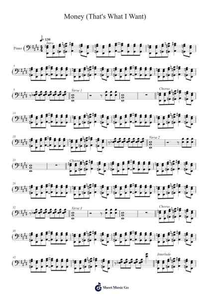 Money (That's What I Want) Sheet Music by The Beatles-Arr.Keatssoll