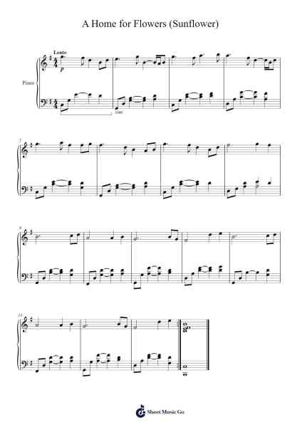 A Home for Flowers (Sunflower) Sheet Music by Pedro Silva-Arr.Serles
