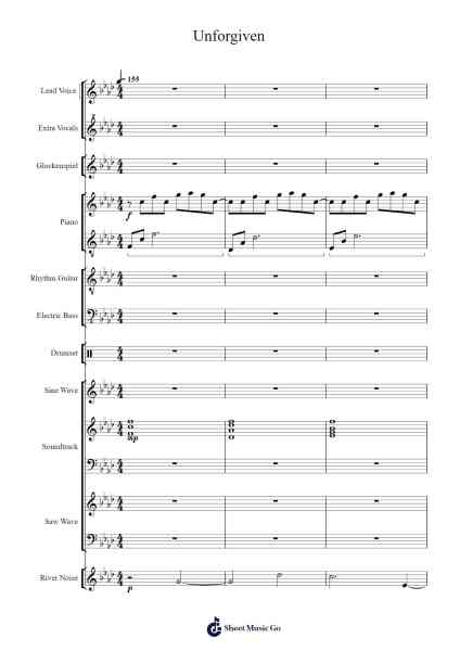 Unforgiven Sheet Music by -Arr.Brucefe Payjim