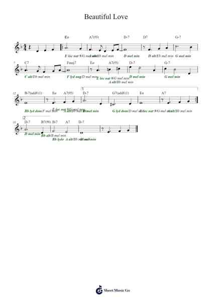 Beautiful Love Sheet Music by Wayne King/Victor Young-Arr.Croftsgreg