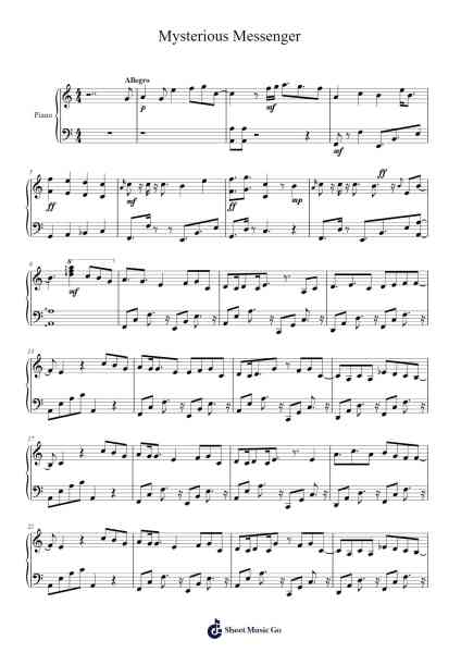 Mysterious Messenger Sheet Music by undefined-Arr.Robn
