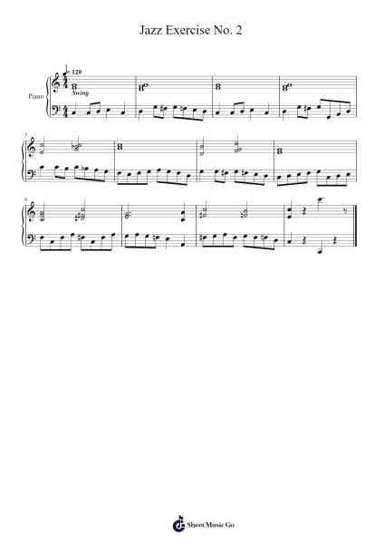 Jazz Exercise No. 2 Sheet Music by Oscar Peterson-Arr.Vanbins