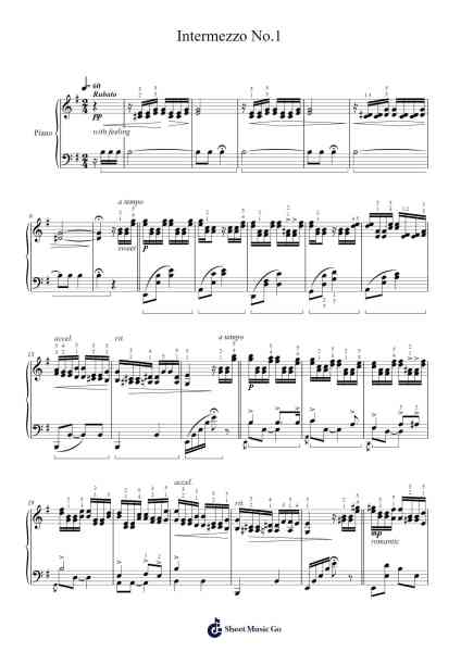 Intermezzo No. 1 Sheet Music by Manuel María Ponce-Arr.Ruthives Sibylxy