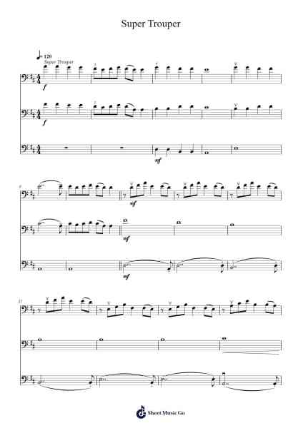 Super Trouper Sheet Music by ABBA-Arr.Latbel Conler