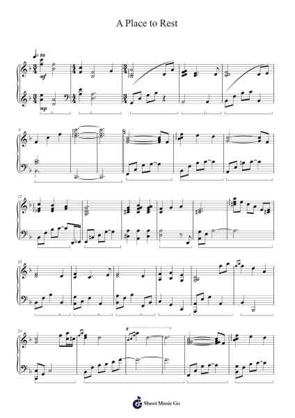 A Place to Rest Sheet Music by undefined-Arr.Mattvelt
