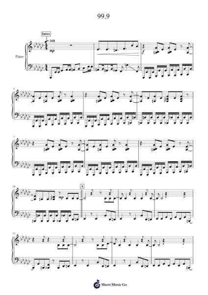 99.9 Sheet Music by MOB Choir-Arr.Huttgie Bellcol