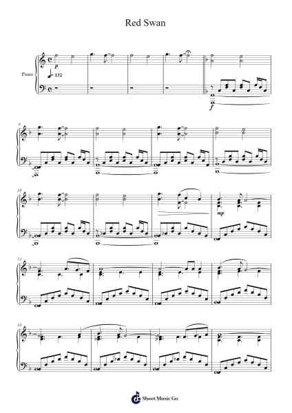 Red Swan Sheet Music by YOSHIKI-Arr.Danchi