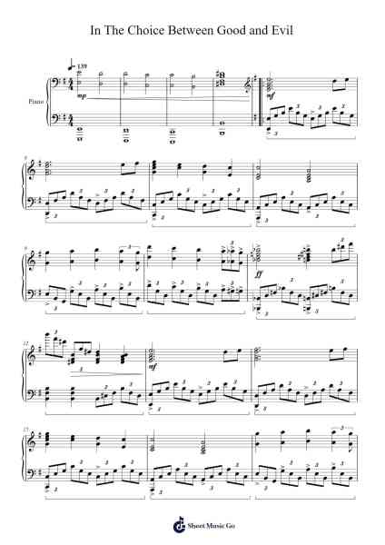 Sapientia - In The Choice Between Good and Evil Sheet Music by Hiroshi Yamaguchi-Arr.Cromchard Hanzie