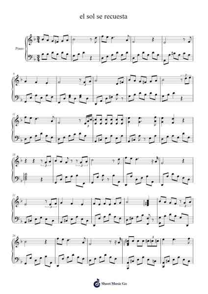 el sol se recuesta Sheet Music by undefined-Arr.Dawnvia