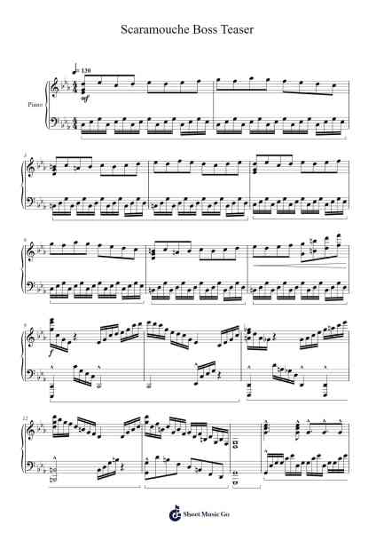 Scaramouche Boss Teaser Sheet Music by Yu-Peng Chen-Arr.Gailgale