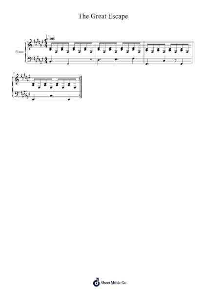 The Great Escape Sheet Music by Patrick Watson-Arr.Vebted Saulquinn