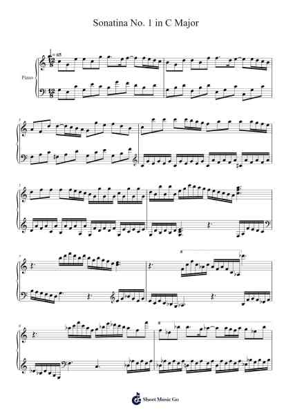 Sonatina No. 1 in C Major: II. Andantino Sheet Music by Gil Keidar-Arr.Vicpe Cumie