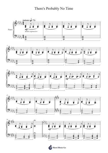 There's Probably No Time Sheet Music by Chris Zabriskie-Arr.Priestsey