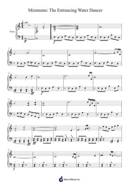 Mizutsune: The Entrancing Water Dancer Sheet Music by undefined-Arr.Forsmy
