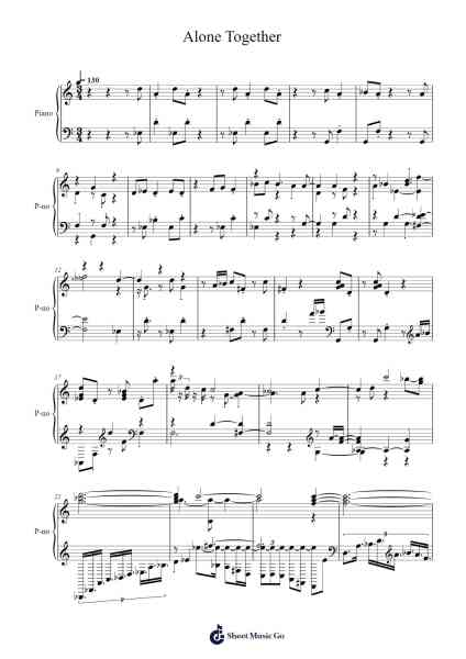 Alone Together Sheet Music by AZALI-Arr.Chestom