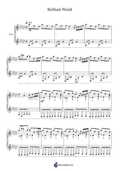 Brilliant World Sheet Music by Dolkirk Grohall-Arr.Phoeser