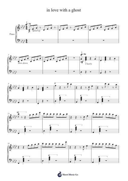 in love with a ghost Sheet Music by in love with a ghost-Arr.Ruthives Sibylxy