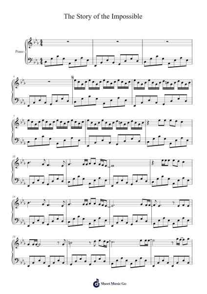 The Story of the Impossible Sheet Music by Peter Von Poehl-Arr.Diaphil