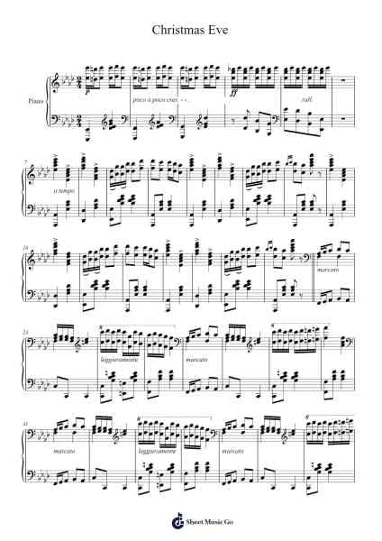 Christmas Eve (1871) Sheet Music by Augusta Gottschalk-Arr.Manpiers