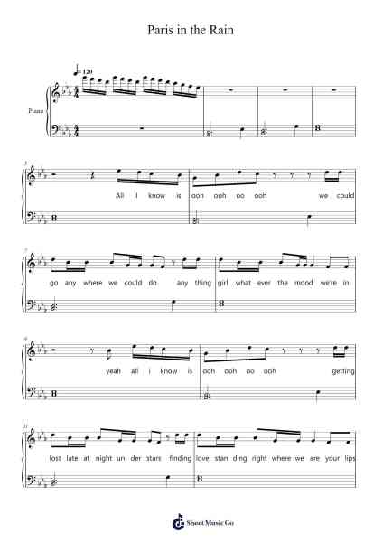 Paris in the Rain Sheet Music by Maggie Locke-Arr.Rusclair
