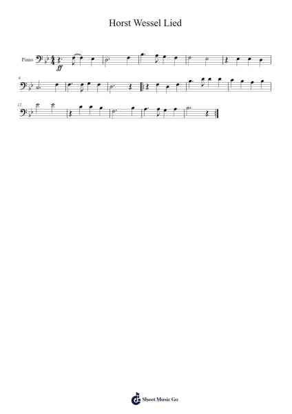 Horst Wessel Lied Sheet Music by Horst Wessel-Arr.Sijeff