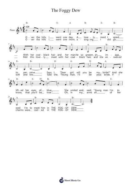 The Foggy Dew Sheet Music by Misc Traditional-Arr.Osgrey Flowersor