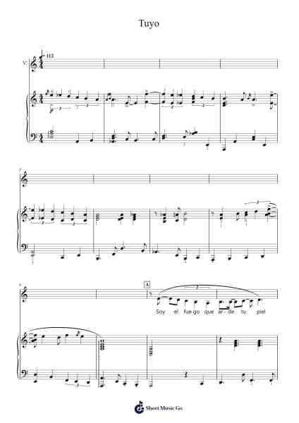 Tuyo Sheet Music by Rodrigo Amarante-Arr.Jusmens