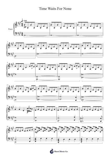 Time Waits For None Sheet Music by Boycehill Vinia-Arr.Kepmill Rexbloor