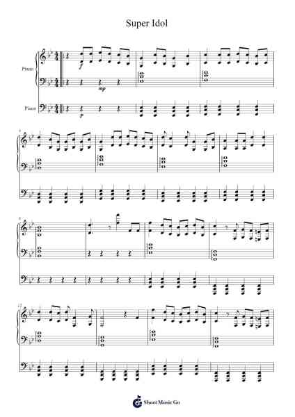Super Idol Musica per pianoforte di 的笑容 - Arr.Hulstone Lilsper