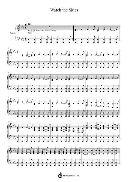 Watch the Skies (Skyrim) Sheet Music by Jeremy Soule-Arr.Vanlett Hudrey