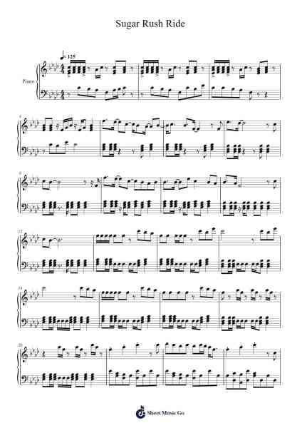 Sugar Rush Ride Sheet Music by TOMORROW X TOGETHER-Arr.Leaglan Piersmar