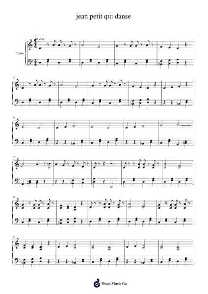 jean petit qui danse Sheet Music by Misc tunes-Arr.Hagpold