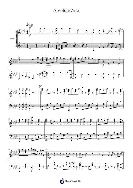 Absolute Zero Sheet Music by Natori-Arr.Hason