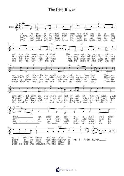 The Irish Rover Sheet Music by J. M. Crofts-Arr.Chrisphael Reedno