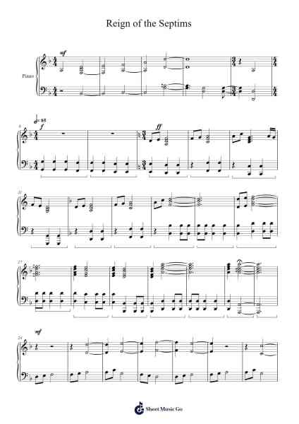 Reign of the Septims Sheet Music by Jeremy Soule-Arr.Humbart Browningboyd