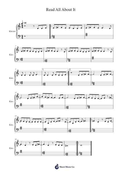 Read All About It Notenblatt von Emeli Sandé-Arr.Mattvelt