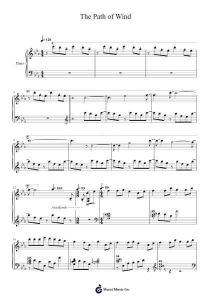 The Path of Wind Sheet Music by Joe Hisaishi-Arr.Hifaithe Fojames