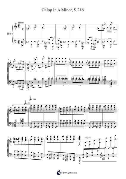 Galop in A Minor, S.218 Sheet Music by Franz Liszt-Arr.Kriso Dolclaire