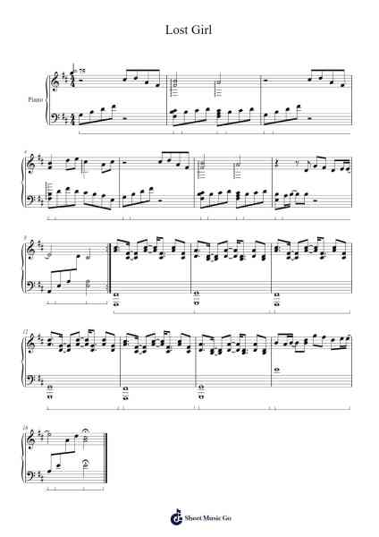 Lost Girl Sheet Music by Toby Fox-Arr.Davexy Tykins