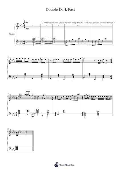 Double Dark Past Sheet Music by Tomoki Kikuya-Arr.Milllas