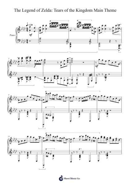 The Legend of Zelda: Tears of the Kingdom Main Theme Sheet Music by Manaka Kataoka-Arr.Invy