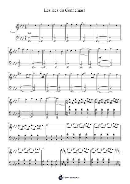 Les lacs du Connemara Sheet Music by Kids United-Arr.Lamguy Nica
