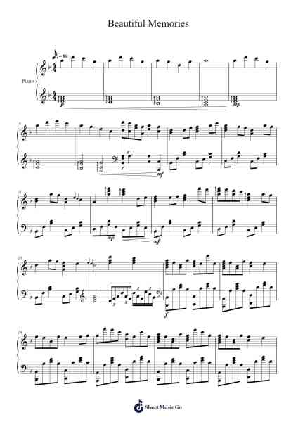 Beautiful Memories Sheet Music by Inuyasha OST-Arr.Greenlew