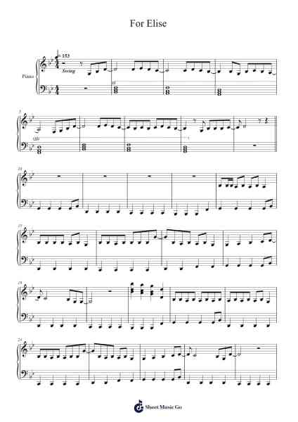 For Elise Sheet Music by Saint Motel-Arr.Sailshead Verborn