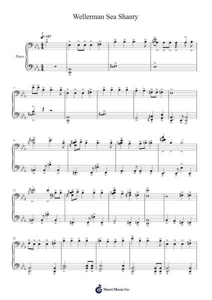 Wellerman Sea Shanty Sheet Music by hirundeeg-Arr.Glennsie