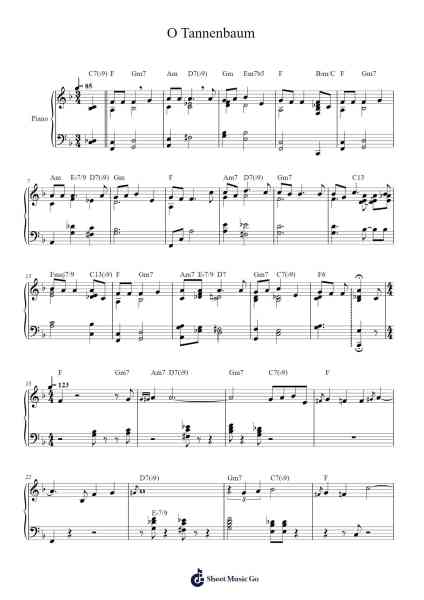 O Tannenbaum Sheet Music by Vince Guaraldi-Arr.Bobpritt Kathpril